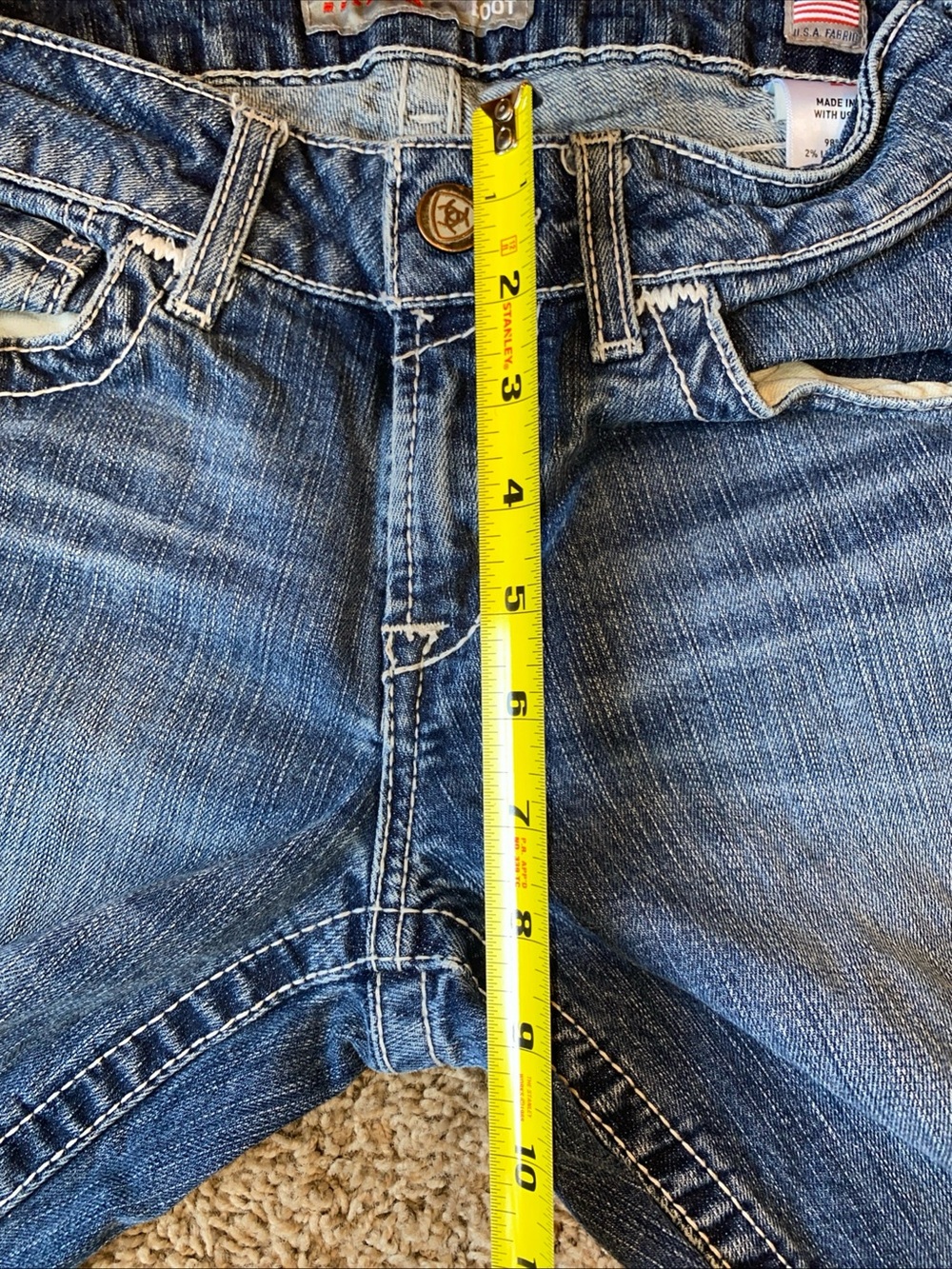 Ariat FR CAT2 Jeans Womens 28R Blue Mid Rise Boot Cut Flame Resistant Workwear - Picture 6 of 10